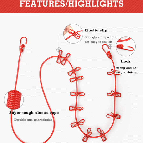 Stretchy Clothesline – Rugalmas zsinór ruhaszárításhoz slider