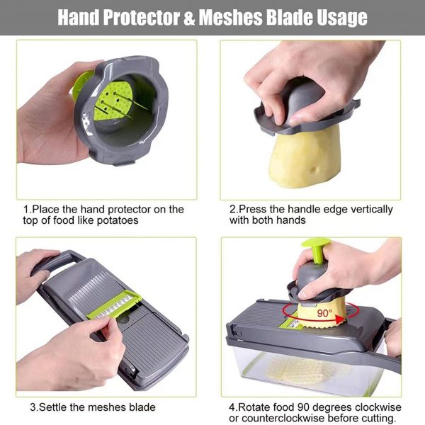 12 IN 1 FOOD DICER – Multifunkcionális kés 12 az 1-ben slider