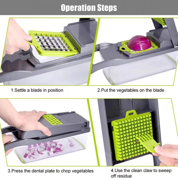 12 IN 1 FOOD DICER – Multifunkcionális kés 12 az 1-ben slider