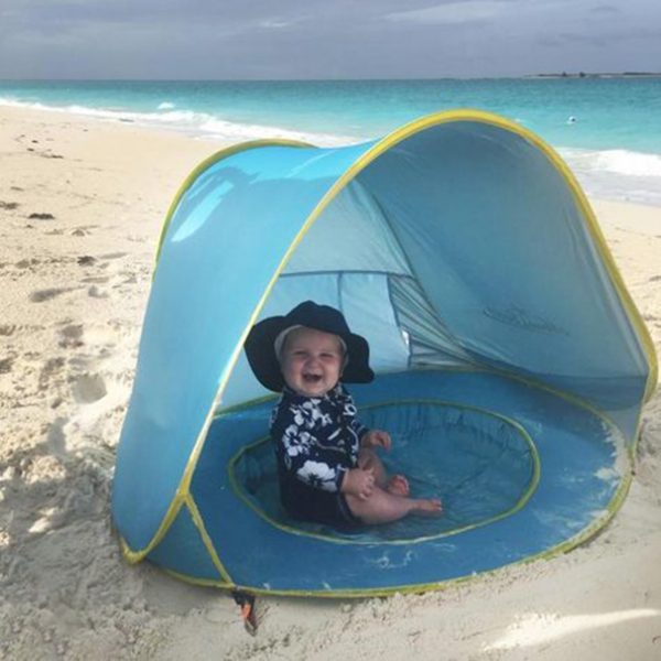 BabyTent – Gyermek sátor UV védelemmel és medencével slider