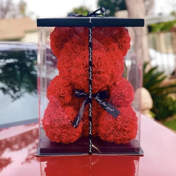 Rose bear – Rózsa maci díszdobozban