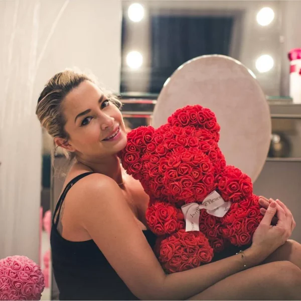 Rose bear – Rózsa maci díszdobozban 02