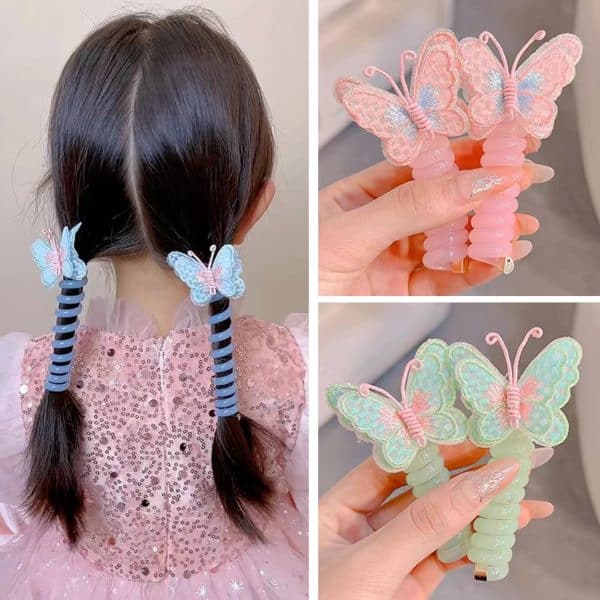 Butterfly hair spiral – Pillangó hajspirál (6db)