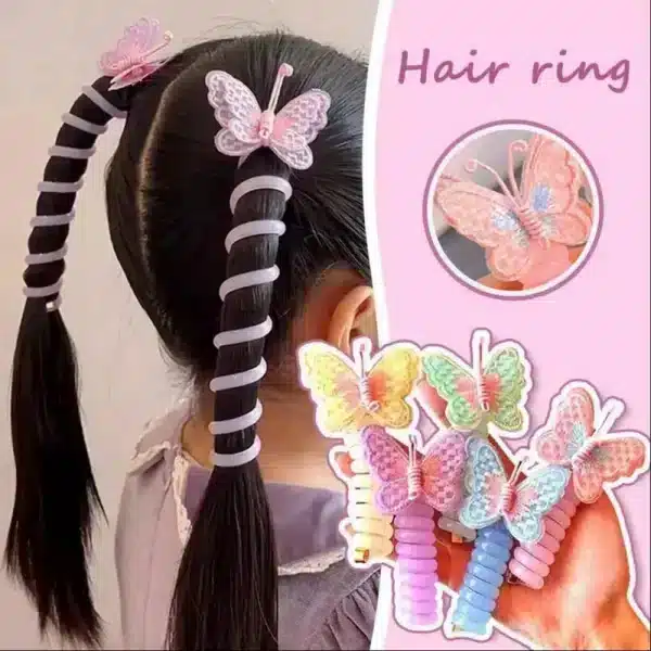 Butterfly hair spiral – Pillangó hajspirál (6db) 03